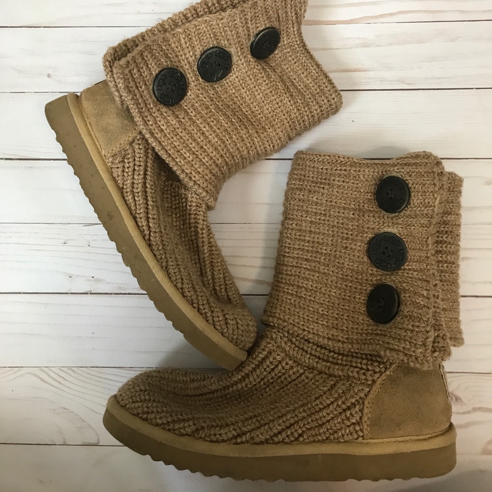 Chestnut brown crochet Uggs